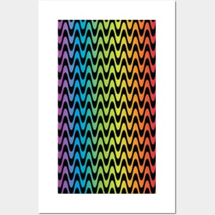 Psychedelic Rainbow Pattern v2 Posters and Art